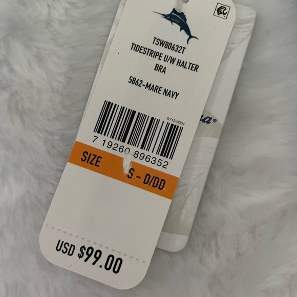 𝅺NWT Tommy Bahama size S-D/DD Color navy blue and white - Picture 5 of 5